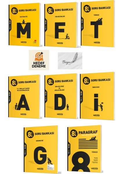 Hız 8.sınıf Matematik Fen Türkçe Inkılap Tarihi ve Atatürkçülük Din Ingilizce Geometri Paragraf Soru Bankası Hedef Deneme