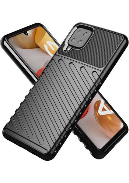 Samsung Galaxy A12-BLACK Için Thunder Serisi Twill Texture Tpu Koruma Kılıfı (Yurt Dışından) fiyatları