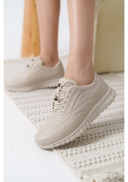 Bravel Kadın Memory Foam Iç Tabanlı Spor Ayakkabı Sneaker - Bej fiyatları