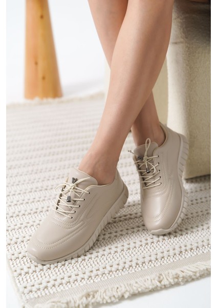 Bravel Kadın Memory Foam Iç Tabanlı Spor Ayakkabı Sneaker - Bej fırsatları