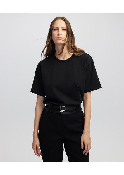 Bisiklet Yaka Basic Tişört IW6250070080001