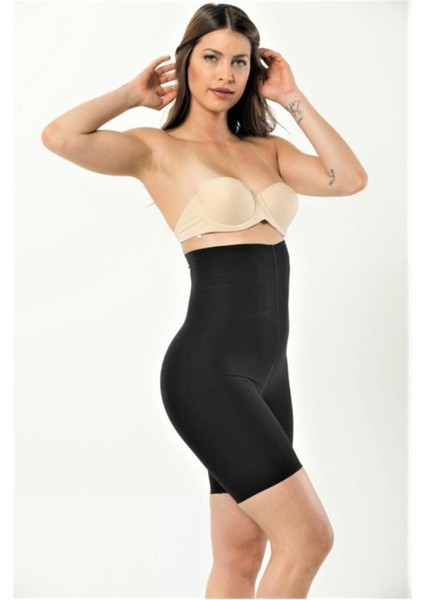 Yüksek Bel Paçalı 2 Beden Incelten Siyah Renk Hayalet Korse