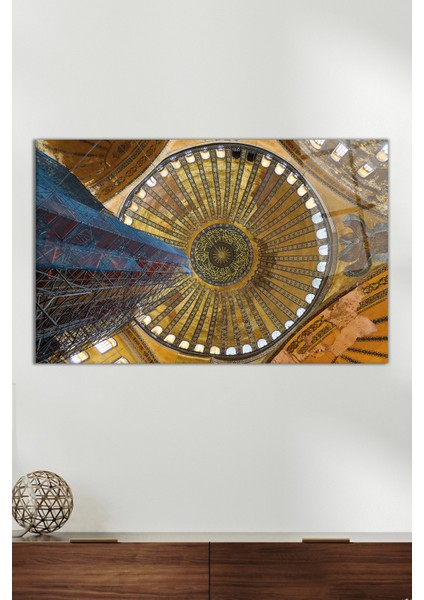 Istanbul Ayasofya Camii Cam Tablo, Modern Ev Ofis Dekoru, Hediyelik Duvar Dekorasyonu, Kırılmaz Cam