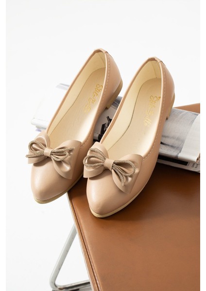 Kadın Kurdele Detaylı Sivri Burun Şık Babet fiyatları