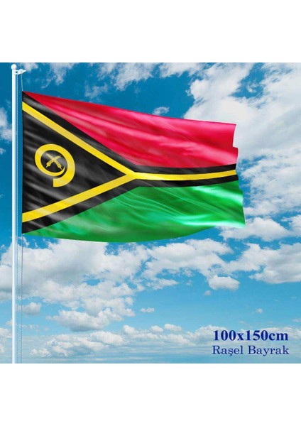 Vanuatu Bayrağı Raşel Kumaş 100 x 150 cm
