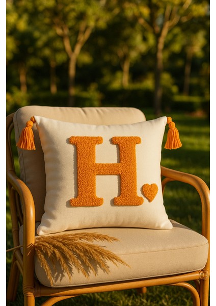 Punch Kırlent Kılıfı Harf Modeli - Saymine