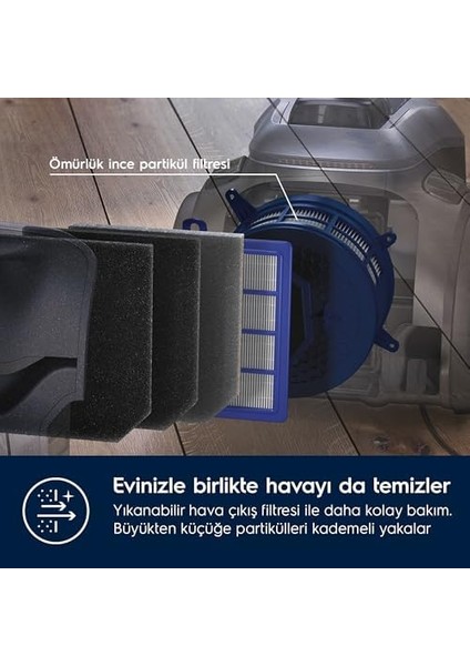 Pure C9 PC91-8STM Toz Torbasız Elektrikli Süpürge, 7 Kademeli Filtrasyon, Ömür Boyu Kullanımlı Filtre,%99 Toz Filtrasyonu fiyatları