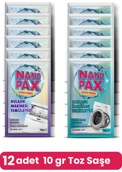 Çamaşır & Bulaşık Makinesi Temizleyici Toz Bakım Saşesi (6 x 6 Adet 10GR) fiyatları