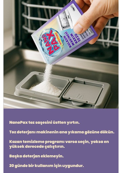 Çamaşır & Bulaşık Makinesi Temizleyici Toz Bakım Saşesi (6 x 6 Adet 10GR) indirimleri