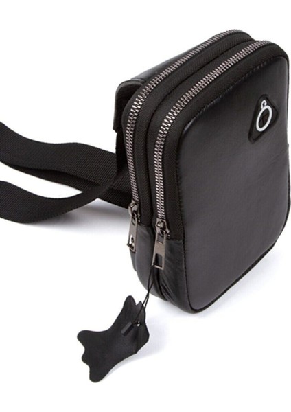 Şık Siyah Hakiki Deri Bel ve Omuz Çanta, Günlük ve Seyahat Kullanımı Için Ideal fiyatları