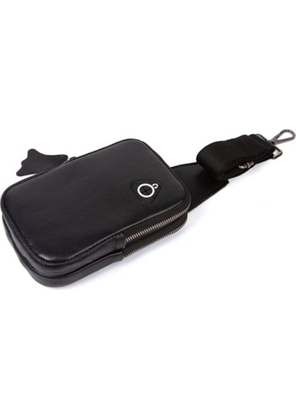 Şık Siyah Hakiki Deri Bel ve Omuz Çanta, Günlük ve Seyahat Kullanımı Için Ideal indirimleri