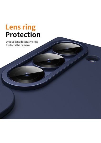 Samsung Galaxy Z Fold6 5g Kılıf Kickstand Bileklik Temperli Cam Filmi ile Pc Telefon Kapağı-Mavi (Yurt Dışından) modelleri