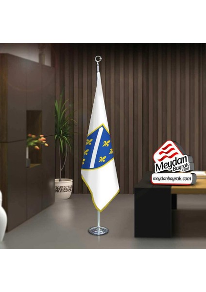 Bosna Hersek Bayrak -Ofis -Makam-Toplantı Odaları -Direkli -Saçaklı Makam Bayrağı