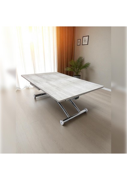 Ortadan Açılır Akıllı Masa Mdf Tabla Krom Kaplama Ayaklı modelleri