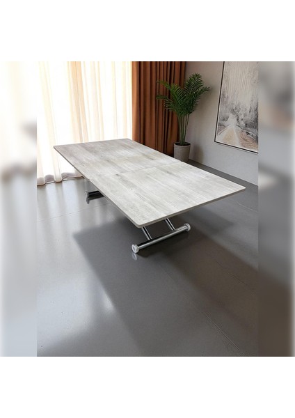 Ortadan Açılır Akıllı Masa Mdf Tabla Krom Kaplama Ayaklı indirimleri