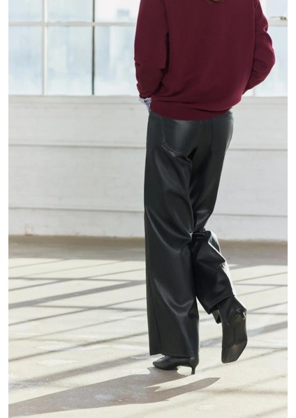 Allbucks Zara, Zw Collection Suni Deri Düz Paça Pantolon ABZRA1039 fırsatları