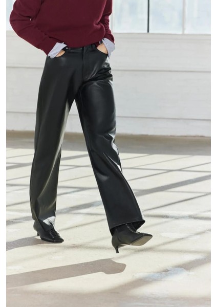 Allbucks Zara, Zw Collection Suni Deri Düz Paça Pantolon ABZRA1039 indirimleri