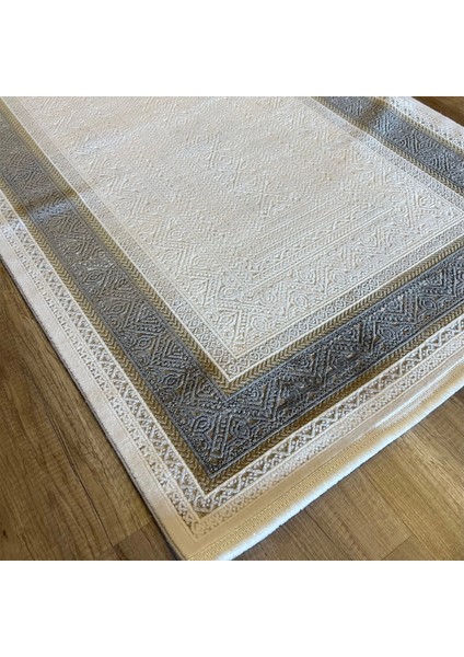Valeria 1074 Bej Mikrofiber Antibakteriyel Modern Halı modelleri