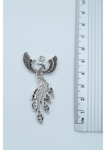 Zümrüdü Anka Kuşu Kolye Ucu - Antik Gümüş Kaplama - Kod:12 fiyatları