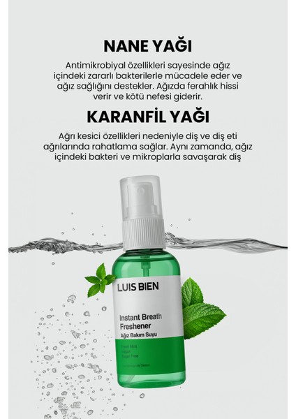 Ağız Bakım Seti ( Aktif Karbon Diş Tozu + Aktif Karbon Diş Macunu +Naneli Ağız Bakım Suyu )