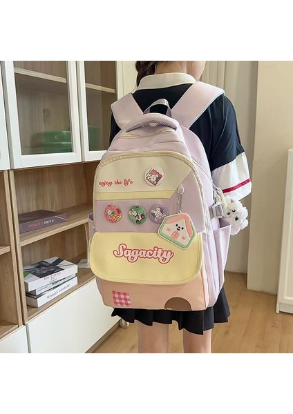 Kızlar Için Yeni Okul Çantası Ortaokul Öğrencileri Beşinci ve Altıncı Sınıf Ilkokul Öğrencileri Için Büyük Kapasiteli Su Geçirmez Sırt Çantası (Yurt Dışından) fiyatları