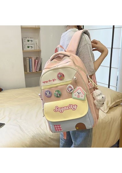 Kızlar Için Yeni Okul Çantası Ortaokul Öğrencileri Beşinci ve Altıncı Sınıf Ilkokul Öğrencileri Için Büyük Kapasiteli Su Geçirmez Sırt Çantası (Yurt Dışından) modelleri