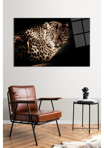Leopar Hayvan Portresi Cam Tablo, Modern Ev Ofis Dekoru, Hediyelik Duvar Dekorasyonu, Kırılmaz Cam fiyatları