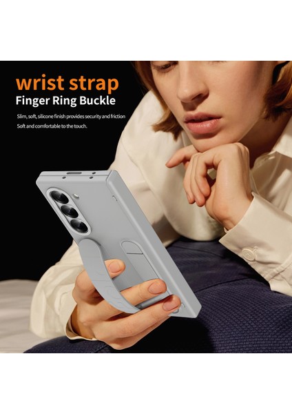 Samsung Galaxy Z Fold6 5g Kılıf Kickstand Bileklik Temperli Cam Filmli Pc Telefon Kapağı-Gri (Yurt Dışından) indirimleri