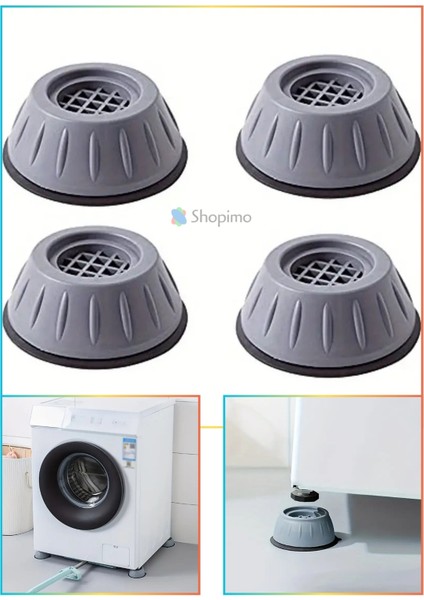 Çamaşır Makinesi Kayma Ve Titreşim Engelleyici - Gürültü Emici Aparatlar 4'lü Set