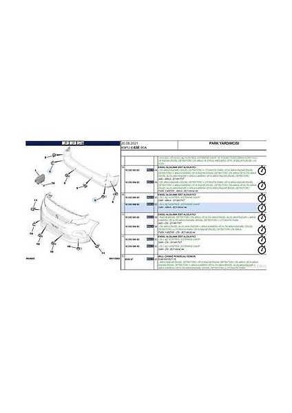 Kor Nokta Sensoru Peugeot P2008 P24E P208 P21E P3008 P64 P508 R8 Expert Iv Psa 1633559680