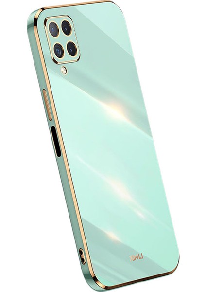 Samsung Galaxy A22 4g (Ab Versiyonu) Için Xinli Telefon Kılıfı, Şok Emici Elektrokaplatma Altın Edge Tpu Koruyucu Kapak-Cover (Yurt Dışından)