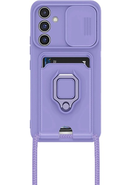 Samsung Galaxy A56 Kılıf Zuma Kartvizitli Yüzüklü Silikon - Lila fiyatları