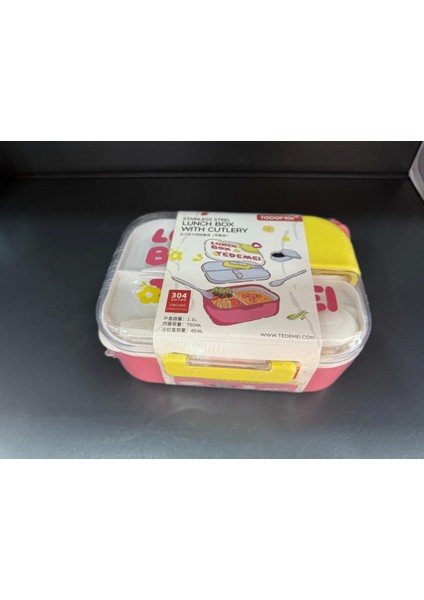 2 Bölmeli Paslanmaz Çelik Sızdırmaz Çatal ve Kaşıklı Saklama Kabı Beslenme Kabı 750 ml Pembe Ithal Ürün fiyatları