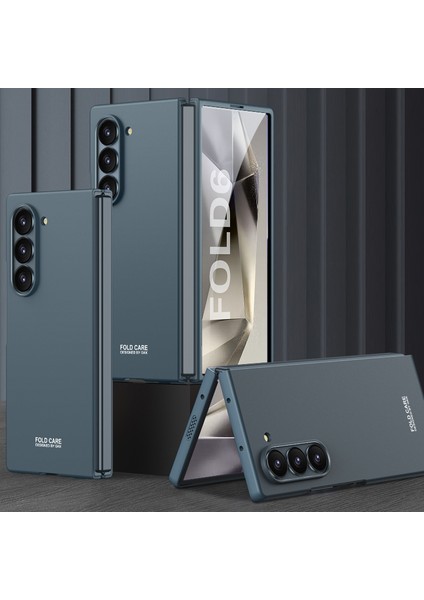 Samsung Galaxy Z Fold6 5g Kılıf Darbeye Dayanıklı Sert Pc Katlanır Telefon Kapağı (Ön Ekran Filmi Yok)-Yeşil (Yurt Dışından)
