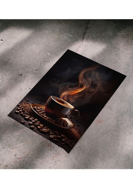 Kahve Posteri Çerçevesiz Poster - Dijital Baskı - Kahve Temalı Poster - Kahve Köşesi Poster fırsatları