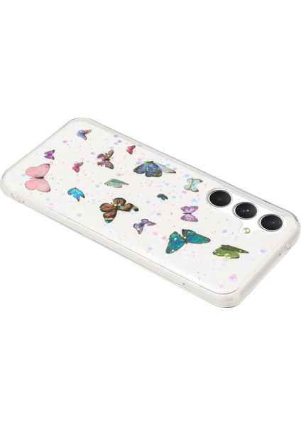 Samsung Galaxy S24 Fe Kılıf Anti Drop Tpu Telefon Arka Kapak Epoksi Glitter -Mavi (Yurt Dışından) modelleri