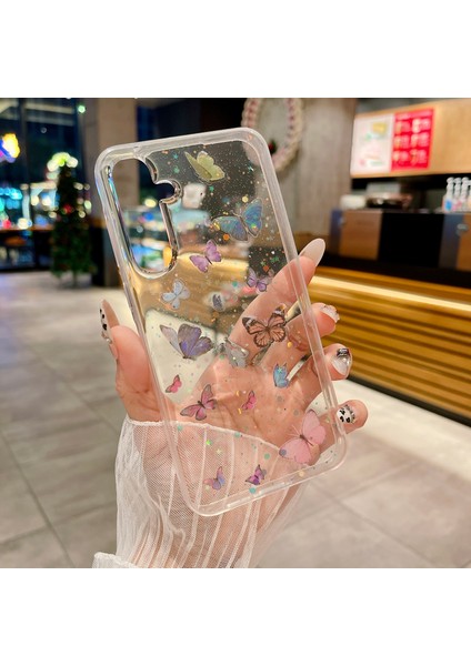 Samsung Galaxy S24 Fe Kılıf Anti Drop Tpu Telefon Arka Kapak Epoksi Glitter -Mavi (Yurt Dışından) indirimleri