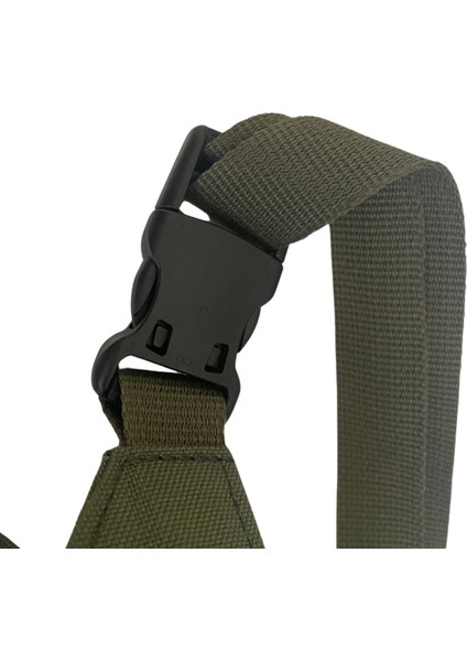 Haki Çok Bölmeli Unisex Outdoor Bel ve Omuz Çantası
