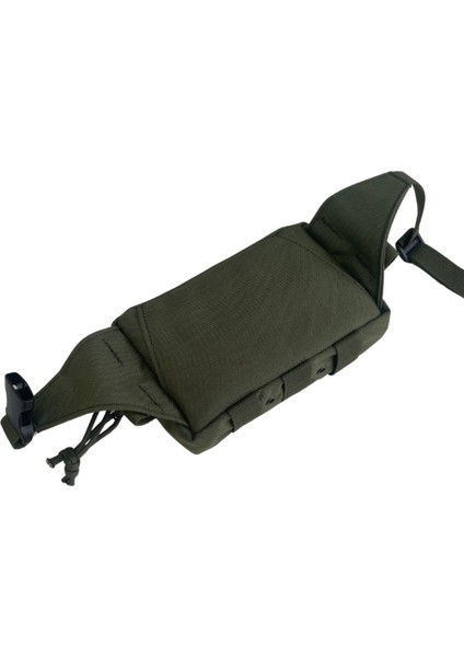 Haki Çok Bölmeli Unisex Outdoor Bel ve Omuz Çantası