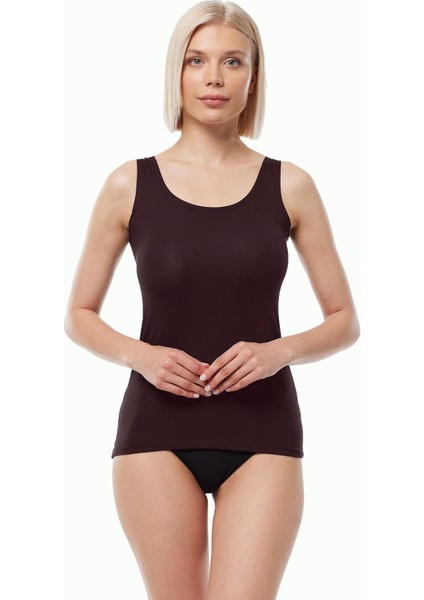 Kadın Kahve Ince Kenarlı Iz Yapmayan Modal Atlet 193 fiyatları