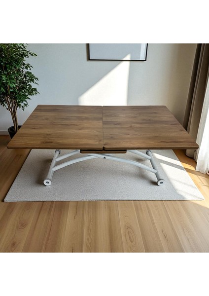 Ortadan Açılır Akıllı Masa Mdf Tabla Beyaz Ayaklı fiyatları