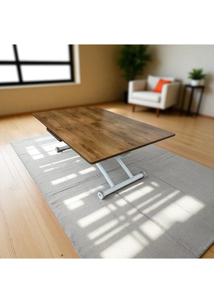 Ortadan Açılır Akıllı Masa Mdf Tabla Beyaz Ayaklı indirimleri