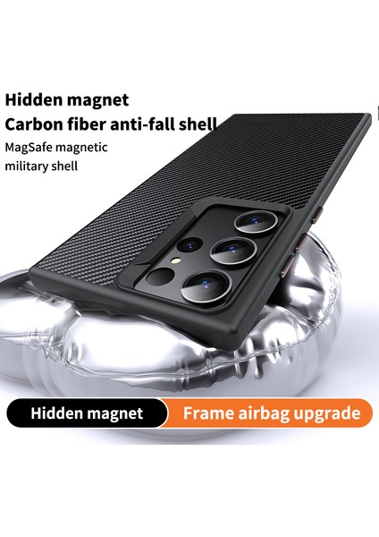 Samsung Galaxy S23 Ultra Manyetik Kılıf Karbon Fiber Dokulu Telefon Kapağı (Yurt Dışından) fiyatları