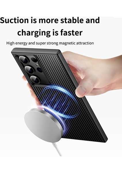 Samsung Galaxy S23 Ultra Manyetik Kılıf Karbon Fiber Dokulu Telefon Kapağı (Yurt Dışından) fırsatları