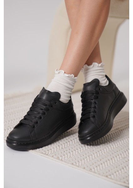 Elvex Kadın Klasik Sneaker Spor Ayakkabı - Siyah
