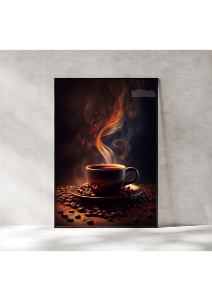 Kahve Posteri Çerçevesiz Poster - Dijital Baskı - Kahve Temalı Poster - Kahve Köşesi