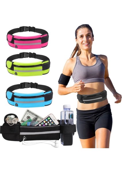 Siyah Spor Bel Çantası, Koşu ve Fitness Için Hafif ve Küçük Tasarım fırsatları