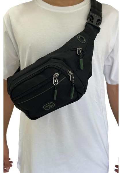 Şık Siyah Bel Çantası, Kullanışlı ve Hafif Tasarım