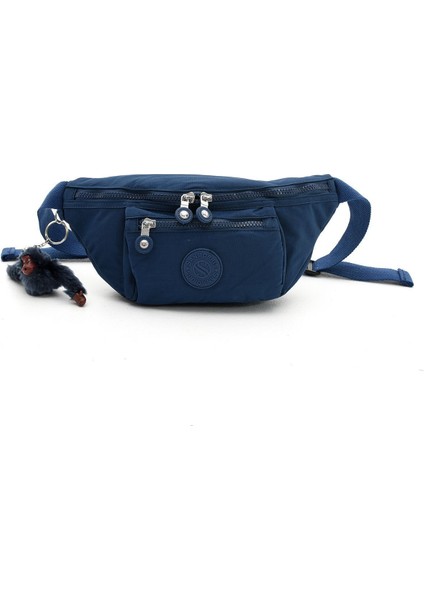 Lacivert, Uniseks, Krinkıl Kumaş, Suya Dayanıklı, Çok Gözlü Omuz ve Bel Çantası indirimleri