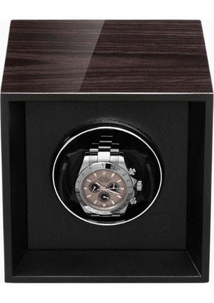 Tek Saatlik Lüks Saat Döndürücü, Masif Ahşap, USB Şarjlı, Alman Tasarımı